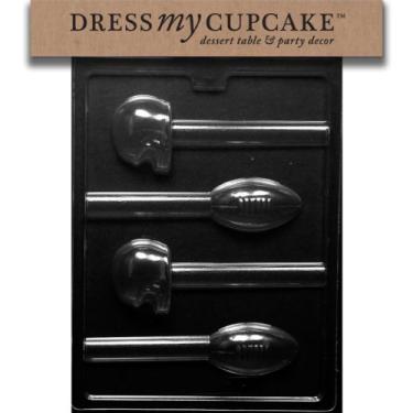 Imagem de Dress My Cupcake Pirulitos de pretzel de chocolate para doces, futebol e capacete