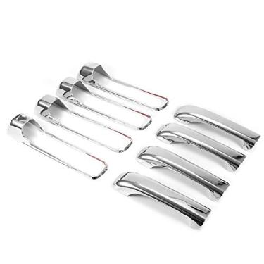 Imagem de Acabamento maçaneta porta, acessório de substituição do guarnição maçaneta porta galvanizada do carro serve para Ram 1500 2009-2015