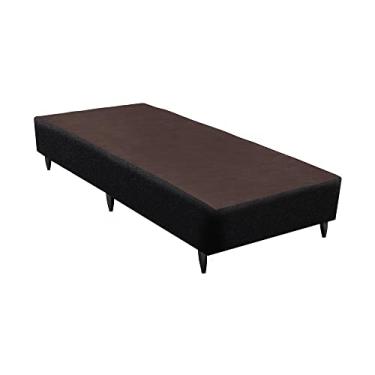 Imagem de Base Sommier Linho Preto Solteiro (88x188x23) - Revestida em Linho - Ortobom