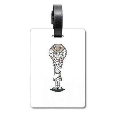 Imagem de Egito múmia Hórus chapéu cobra bolsa etiqueta bagagem cartão pendurado etiqueta, Multicolorido.