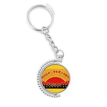 Imagem de Anel giratório Sun Masses Chinese Red Revolution anel acessórios disco clipe de corrente, Multicor