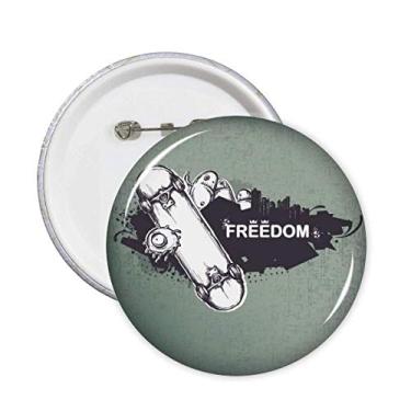 Imagem de Hip-Hop Freedom Skateboard Monster Pattern Pins Badge Button Emblema Acessório Decoração 5 peças