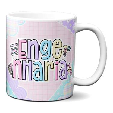 Imagem de Caneca Engenharia Profissional Engenheira Presente Fofo (Branca)