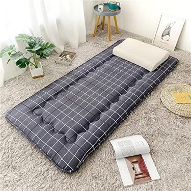 Imagem de WKAUKGJH Colchonete Tatami Tapete grosso macio confortável dobrável quarto sala de estar dormindo Futon cama, 90 cm × 200 cm, 90 cm x 190 cm