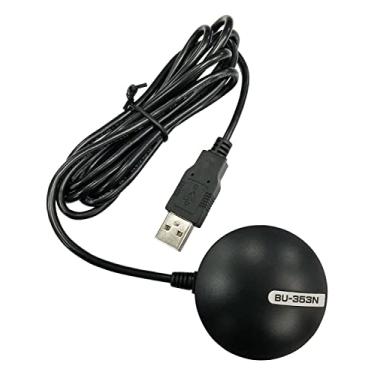 Imagem de GlobalSat Receptor GPS USB BU-353N, preto, feito em Taiwan