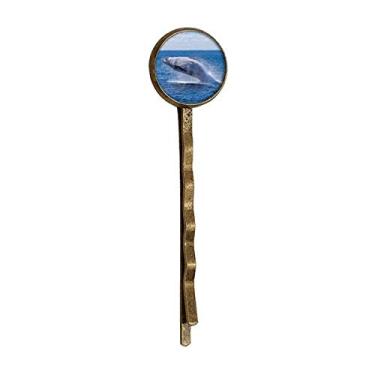 Imagem de Peixe jubarte oceano imagem natureza retrô cabelo de metal Bobby Pin Headwear