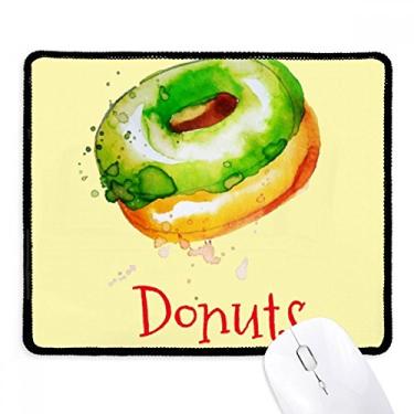 Imagem de Mousepad de borracha para jogos de rosquinha verde pintada à mão aquarela