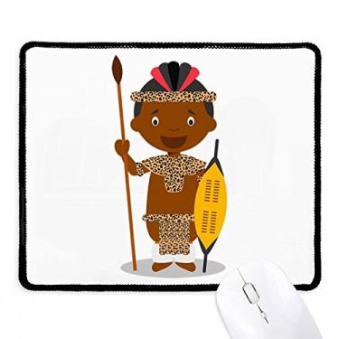 Imagem de Tapete de borracha para jogos Tribe South Africa com bordas costuradas