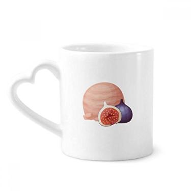 Imagem de Caneca de sorvete rosa de romã Caneca de cerâmica para café Copo de coração de vidro