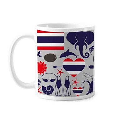 Imagem de Caneca tradicional alfândega do Reino da Tailândia cerâmica xícara de porcelana café louça