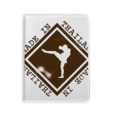 Imagem de Caderno de ilustração de arte de boxe Make In Thailand Diário capa macia