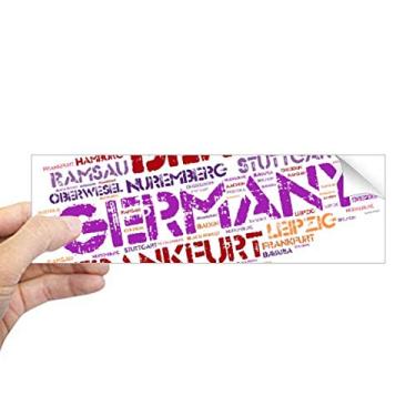 Imagem de DIYthinker Adesivo retangular de para-choque estilo mapa da cidade da Alemanha para notebook decalque de janela