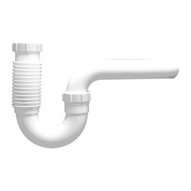 Imagem de PermaFLOW P-Trap Flex-N-Fit Branco - Universal: 3,8 cm e 3,1 cm - Expansível: 25 cm a 33 cm - Flexível para Espaços Restritos