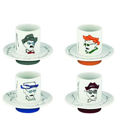 Imagem de Conj. C/ 4 Xícaras de Café Com Pires, Multicolor, Heterónimos, Vista Alegre
