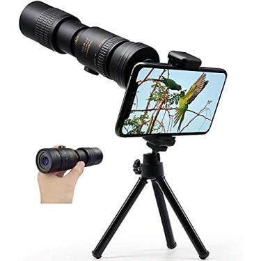 Imagem de Monocular 4k 10-300x40mm Super Telefoto Zoom Ocular retrátil com suporte para smartphone e tripé Bak4 Prisma para adultos Presente para observação de pássaros Montanhismo Acampamento Jogo de bola de concerto