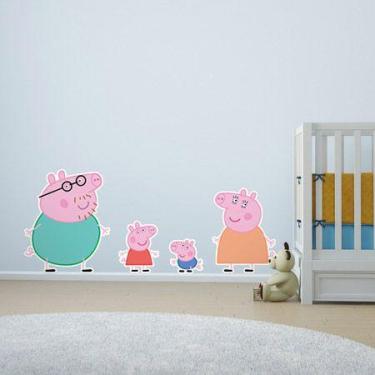 Adesivo de Parede para Colorir Peppa Pig