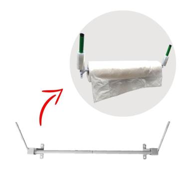 Imagem de Suporte de Parede P/ Bobina Capa Plástica Banco e Rolo Stretch