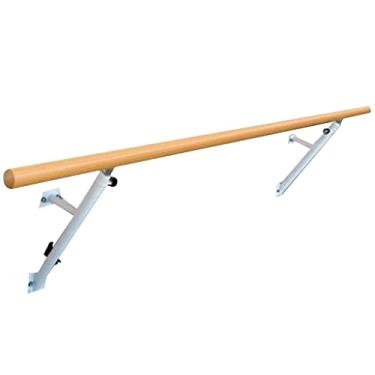 Imagem de Ballet Barre Barra de balé ajustável montada na parede, vara de extensão fixa para sala de dança familiar, cabo de madeira (Size : 2M/6.6FT)