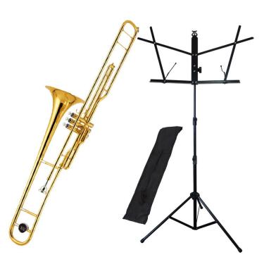 Imagem de Kit Trombone De Pisto TB200P New York + Estante de Partitura S1