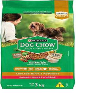 Imagem de Ração Dog Chow para Cães Adultos Minis e Pequenos 3kg