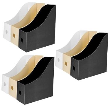 Imagem de NOLITOY 9 Peças De Plástico Para E Estojo De Mesa Suporte De Arquivo Organizador Escrivaninha Porta-Livros Lixeira Documento Livros Brancos Arquivos Revista Estante Para Livros