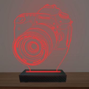Imagem de Luminária Led 3d Máquina fotográfica Abajur Luxo