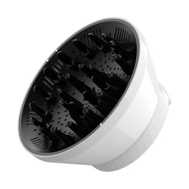 Imagem de Generic Ferramentas de salão de fixação difusor de cabelo cabem secador de cabelo dobrável de 1,4 polegadas-3 polegadas para cabelos longos cacheados e, branco