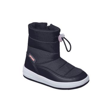 Imagem de Bota Infantil Feminina Ortopé Bliss Boot Detalhe Coração Glitter Marinho e Rosa