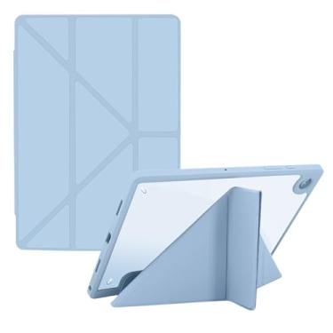 Imagem de Capa para tablet Compatível com Samsung Galaxy Tab A8 10,5 polegadas 2021 (SM-X200/X205/X207) Capa inteligente para tablet, capa protetora fina, capa de couro TPU com visualização em vários ângulos, s