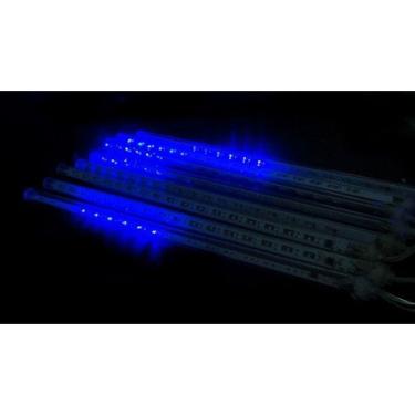Imagem de Cascata Tipo Gelo Chuva Pisca Queda 8 Tubos 144 Led Azul (JA-81111)