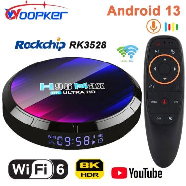 Imagem de Woopker-H96 Max Android 13 TV Box  4K  8K  64GB  4GB  2.4G  5G  WiFi 6  BT5.0  Media Player