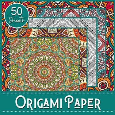 Imagem de Origami Paper: Booklet of 50 sheets - Format 21 cm x 21cm - 8,5inch x 8,5inch - (5 models x 10 sheets) - Children and adults - Ornemental Theme