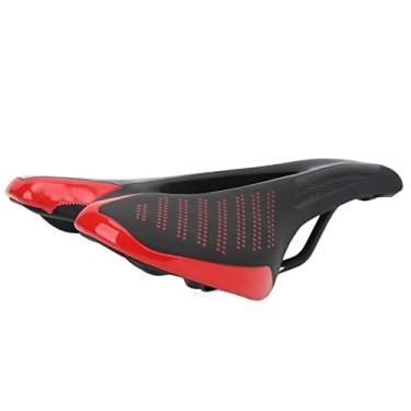 Imagem de Assento de bicicleta, selim respirável para mountain bike, boa elasticidade para mountain bike para road bike(911 preto vermelho)