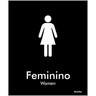 Imagem de Placa De Poliestireno Toilette Feminino 15x18cm Black