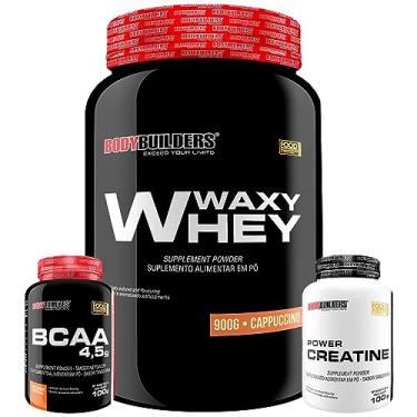 Imagem de Kit Waxy Whey 900g + BCAA 4,5 100g + Power Creatina 100g – Bodybuilders (Cappuccino)