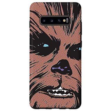 Imagem de Galaxy S10+ Star Wars Chewbacca Chewie Face Comic Book Black Case