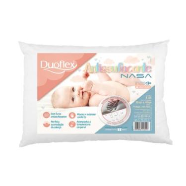 Imagem de Travesseiro Infantil Nasa Antissufocante Duoflex Viscoelástico 40X30