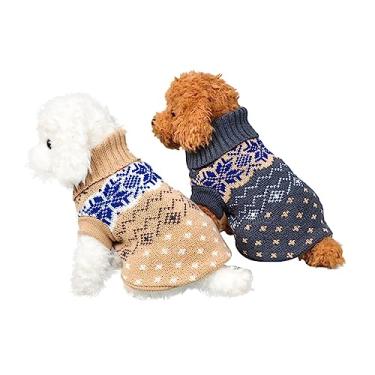 Imagem de Toddmomy 2 Unidades traje quente para cachorro Tamanho do peito roupas quentes camisola para cães suéteres roupas de inverno para cães suéter de inverno o cachorro roupa para cachorro
