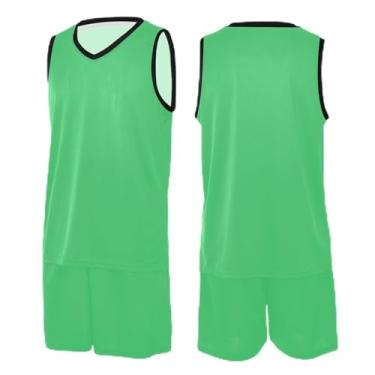 Imagem de CHIFIGNO Camiseta de treino de basquete gradiente azul a vermelho, camiseta de treinamento de futebol, camiseta de basquete feminina PP-3GG, Verde turquesa, 3G