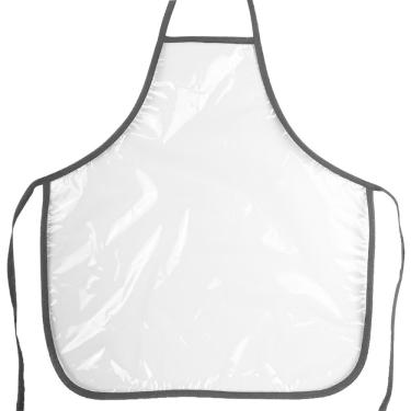 Imagem de Avental Infantil Escolar Pintura Plástico Transparente Preto