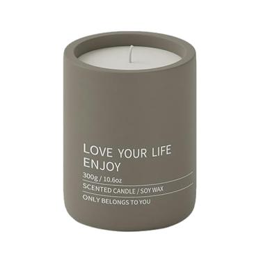 Imagem de 2 peças copo de vela de cerâmica minimalista e criativo nórdico para casa, vela de soja, copo vazio para casamento, jantar, festa alta 9-OW-R0001 aroma de óleo de citronela