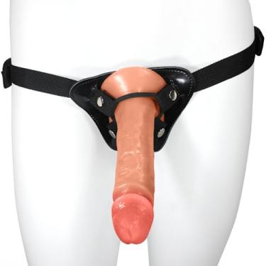 Imagem de Cinta Peniana Ajustável com Pênis Realístico Loki 16 x 4cm Bege