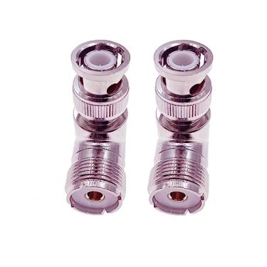 Imagem de supmory Conector adaptador de rádio coaxial coaxial de ondas curtas UHF SO239 fêmea para BNC macho