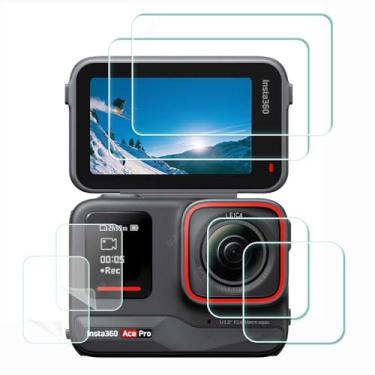 Imagem de ULBTER Protetor de Tela para Lente Insta360 Ace Pro - 6 Peças - Vidro Temperado 0,3 mm, Dureza 9H, Anti-Arranhões e Antibolhas