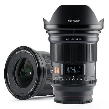 Imagem de VILTROX Lente de foco automático 16 mm F1.8 f/1.8 Pro Level FE Full Frame com tela LCD compatível com câmeras Sony E-Mount Mirrorless Alpha a7 a7II a7III a7R a7RII a7RII a7RIII a7RIV a7S a7SII a9 a7C