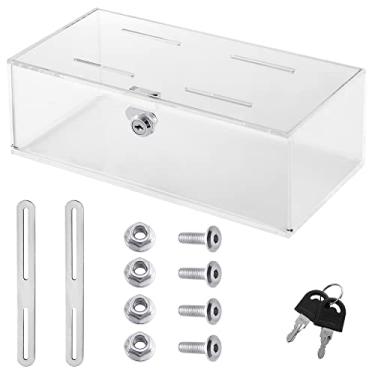 Imagem de CiaoHER Caixa de armazenamento de medicamentos de acrílico transparente para refrigerador, insulina, narcóticos, com duas chaves e ferragens de montagem, 30 x 15 x 10 cm