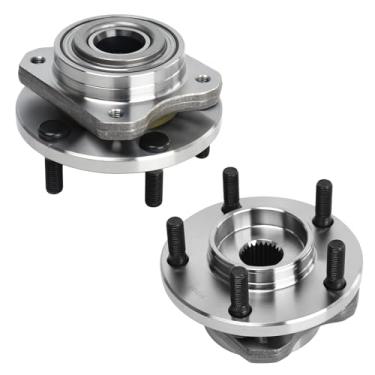 Imagem de KUSATEC 513123 2 peças de rolamento de roda dianteira e conjunto de cubo adequado para Chrysler Grand Voyager Prowler Town & Country Voyager, Dodge Grand Caravan, Plymouth Grand Voyager Prowler, 5