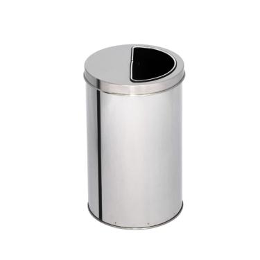 Imagem de Lixeira de Inox 27L com Aro Meia Lua