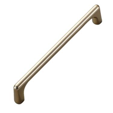 Imagem de Puxador de móveis dourado de liga de zinco, puxador de gaveta, maçaneta de porta de cozinha, ferragem de móveis, ouro brilhante cc128mm