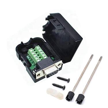 Imagem de AISIBO Conector DB9 RS232 D-SUB fêmea adaptador serial 9 pinos porta DB9 COB breakout terminal conector módulo de sinal com caixa (fêmea com parafuso)